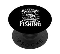 If I've Gone Missing I've Gone Fishing - Pêcheur rétro drôle PopSockets PopGrip Adhésif