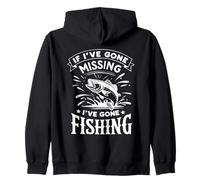 If I've Gone Missing I've Gone Fishing - Pêcheur rétro drôle Sweat à Capuche