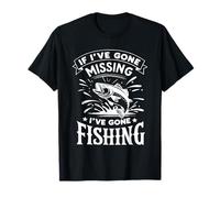If I've Gone Missing I've Gone Fishing - Pêcheur rétro drôle T-Shirt