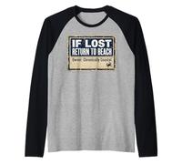 If Lost Return to Beach Coastal Crab Sign Manche Raglan
