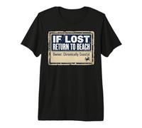 If Lost Return to Beach Coastal Crab Sign T-Shirt Haut de Gamme
