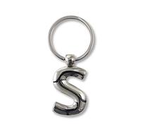 IF Metal Letter Keyring Personalised Alphabet Letters -Silver - S Porte-clés 7 Centimeters Argenté (Silver)