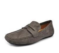 IF Mode Chaussures Mocassins Slip On Loafers Doux Homme Suède Synthétique Cuir Suède 2Y219, 219 gris tendance au marron, 42 EU