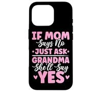 If Mom Says No Just Ask Grandma She'll Say Yes Granny Blagues Coque pour iPhone 16 Pro