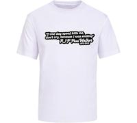 If One Day The Speed Kills me, Don't Cry, Because i Was Smiling R.I.P Paul Walker White T-Shirt Unisex Graphic Mens Printed Tee Manches Courtes(Small)
