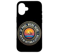 If Paul Were Here Vintage Sunset Christian Bible Humour Coque pour iPhone 16