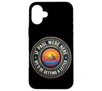 If Paul Were Here Vintage Sunset Christian Bible Humour Coque pour iPhone 16 Plus