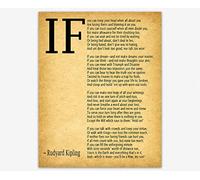 IF Poem Art Print IF Poem by Rudyard Kipling Art Print IF Poster If Poem Poster If Poem Print If Poem Wall Art If you can If by Kipling Poem (Vintage, 20cm x 25cm)