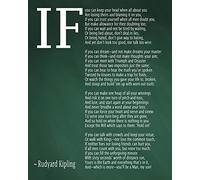 IF Poem Art Print IF Poem by Rudyard Kipling Art Print IF Poster If Poem Poster If Poem Print If Poem Wall Art If you can If by Kipling Poem (46cm x 61cm, Green Chalkboard)