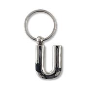 if Porte-clés en métal avec lettres de l'alphabet U, 7 cm, argenté, Argenté., 7 cm, Classique