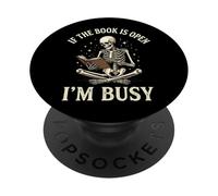 If The Book is Open I'm Busy Bibliothèque PopSockets PopGrip Adhésif