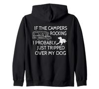 If The Campers Rocking - Un Amoureux Fou des Chiens pour Un Camping Amusant Sweat à Capuche