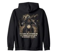 If The Devil Isn't Bothering You... Men Christian Motorcycle Sweat à Capuche