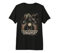 If The Devil Isn't Bothering You... Men Christian Motorcycle T-Shirt Haut de Gamme