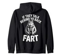 If They Talk Behind Your Back Fart Alpha Wolf Salle de Bain Sweat à Capuche