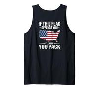 If This Flag Offends You I'll Help You Pack American Flag Débardeur