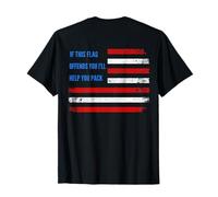 If This Flag Offends You I'll Help You Pack American Flag T-Shirt