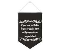 If You Are Irritated by Every Rub, How Will Your Mirror Be Polished Bannière en toile 25,4 x 38,1 cm à suspendre au mur Décoration murale pour chambre à coucher, chambre d'enfant, décoration