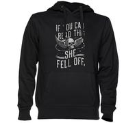 If You Can Read This She Fell of Noir Sweat À Capuche Sweat-Shirt Jersey Unisexe Homme Femme Black Unisex Hoodie