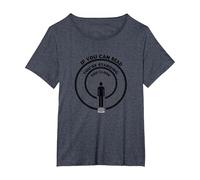 If You Can Read This You're Standing Too Close T-Shirt, Femme Grandes Tailles, Bleu Chiné, 2X