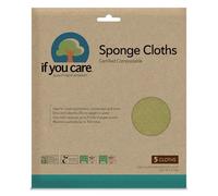 IF YOU CARE Lot de 5 chiffons éponge 100% naturels