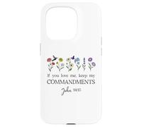 If You Love Keep My Commandments John 14:15 Bible Verse God Coque pour iPhone 15 Pro