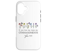 If You Love Keep My Commandments John 14:15 Bible Verse God Coque pour iPhone 16