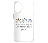 If You Love Keep My Commandments John 14:15 Bible Verse God Coque pour iPhone 17