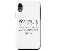 If You Love Keep My Commandments John 14:15 Bible Verse God Coque pour iPhone XR