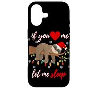 If You Love me Let me Sleep Nightgown Funny Christmas Sloth Coque pour iPhone 17