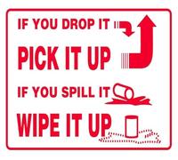 If You Make Mess Clean It Sign 12x8 Inch