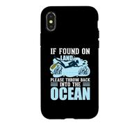 If You on Land Throe Me Back Into The Ocean Scuba Diving Coque pour iPhone X/XS