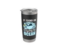 If You On Land Throe Me back Into The Ocean Scuba Diving Gobelet isotherme en acier inoxydable double paroi