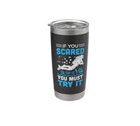 If You Scared Of It You Must Try it Scuba Dive Diver Diving Gobelet isotherme en acier inoxydable double paroi