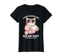 If You See Me Without Coffee Back Away Slowly Funny Femme T-Shirt