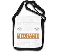 If You Think It's Chire To Hire A Good Mechanic Try Hiring A Cheap One Funny Piston Skull Shoulder Bag White