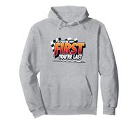 If You're Not First, You're Last - Racing Devise Sweat à Capuche, Unisexe pour Adultes, Gris Chiné, L