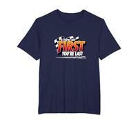 If You're Not First, You're Last - Racing Devise T-Shirt, Homme Grandes Tailles, Bleu Marine, 4X Tall