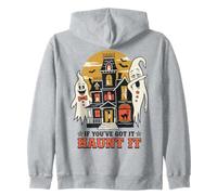 If You've Got It Haunt It Retro Halloween Ghost Sweat à Capuche