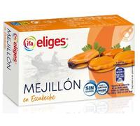 Ifa Eliges Moules Marinées en Escabèche, Calibre 25/30, Pack de 3 Boîtes de 69g, Gros Moules