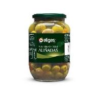 IFA Eliges - Olives Vertes Entières Assaisonnées (Recette Traditionnelle) Lot de 2 Bocaux en Verre (Poids Égoutté 500 g par unité) - Saveur Authentique