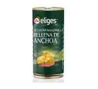 IFA Eliges Olives Vertes Manzanilla Farcies aux Anchois, 2 Grandes Boîtes, 600g Poids Égoutté par Unité, Format Familial