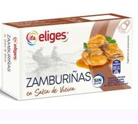 Ifa Eliges Zamburiñas en Salsa de Vieira, Pétoncles en Sauce Coquille St-Jacques, Pack de 3 Boîtes de 120g