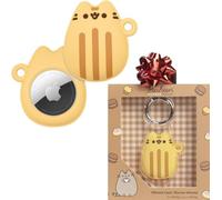 iFace Pusheen Cafe Series - Housse protectrice en Silicone pour Apple AirTags [Garde avec Personnage carino] [Mousqueton Porte-chiavi avec Clip Inclus] - Madeleine