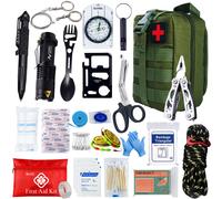 Ifak Adventures-Trousse De Premiers Soins De Survie,Kit Complet Molle D'extérieur,Équipement D'urgence,Sac De Traumatologie,Camping,Randonnée - Type Green Set