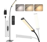 iFalarila Lampadaire avec Télécommande, 120 LED 10W, 3 Couleurs et 10 Luminosités, Lampadaire Flexible à Col de Cygne pour Salon/Chambre/Bureau