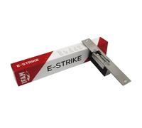 IFAM E-Strike A1C1AND04G Ouvre-porte réversible symétrique, automatique, largeur 21 mm, loquet réglable, avant court gris, porte en bois intérieur extérieur