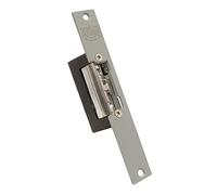 IFAM E-Strike A1F1ANB01G Ouvre-porte réversible symétrique, automatique interne, largeur 21 mm, loquet réglable, avant long gris, porte en bois intérieur extérieur