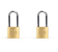 IFAM SR25 Cadenas antivol à double verrouillage avec 2 clés dentelées, solide et fiable, idéal pour valises, casiers, tiroirs 25 mm (Lot de 2)