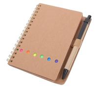 IFANLANDOR Bloc-notes Kraft Portable à Spirale avec Stylo et Onglets Index | Papier, Fer et Pp, 30 Pages, Format Compact, Coloris Kaki, pour Célébrations et Rentrée